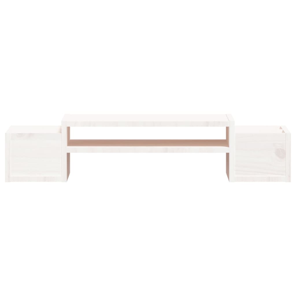 monitor stand, white, 70 x 27.5 x 15 cm, pine wood