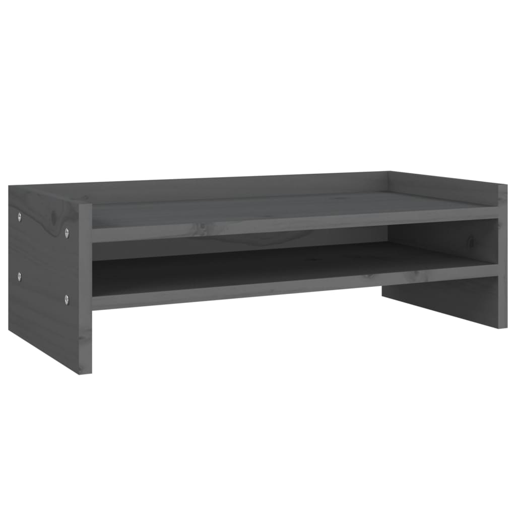 monitor stand, gray, 50 x 24 x 16 cm, pine wood