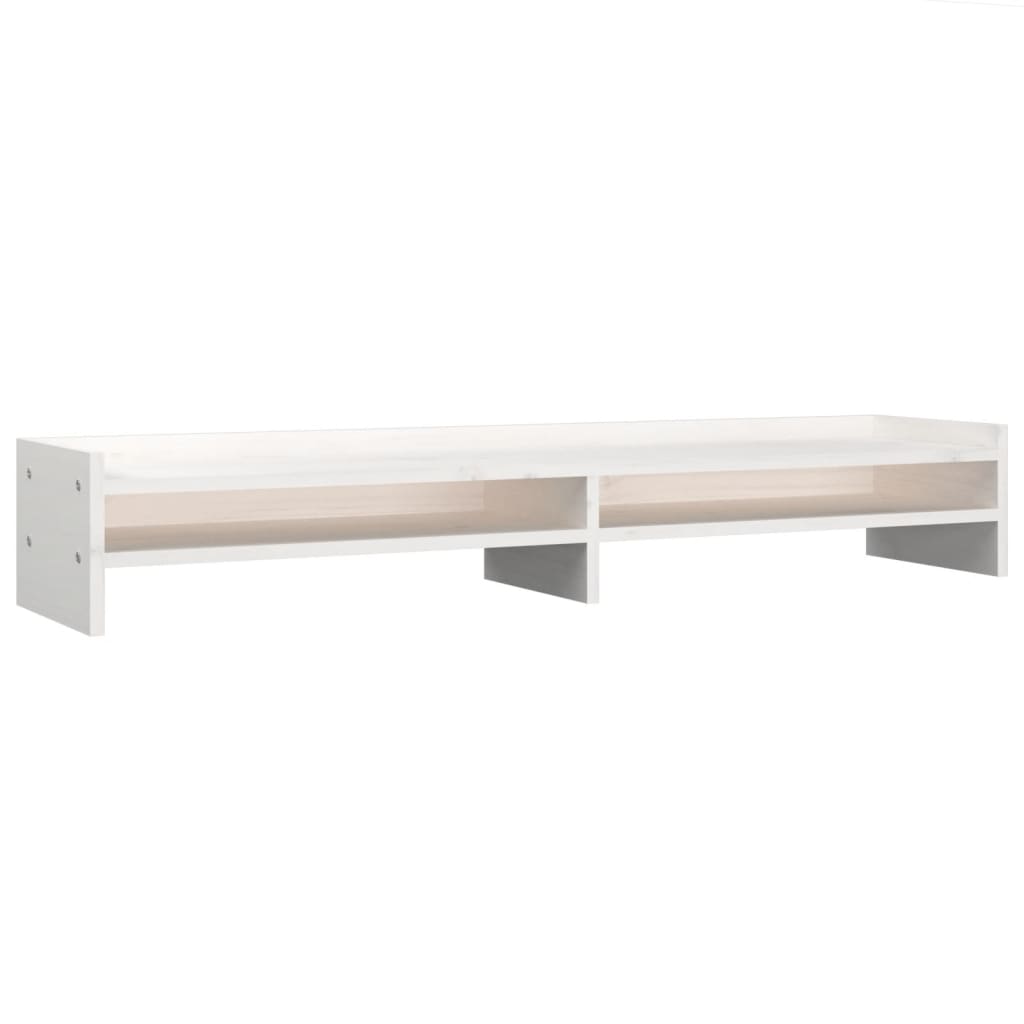 monitor stand, white, 100 x 24 x 16 cm, pine wood