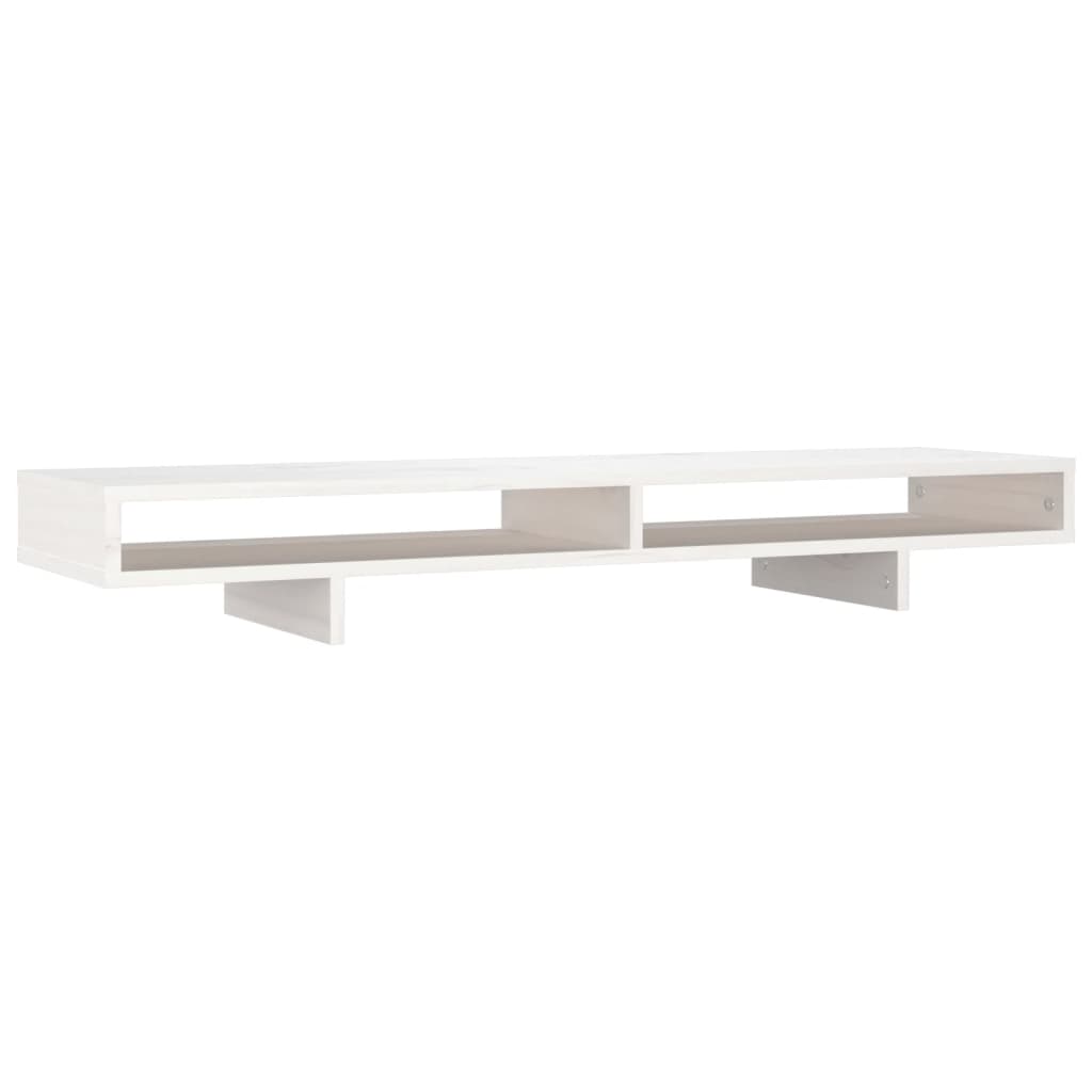 monitor stand, white, 100x27x14 cm, pine wood