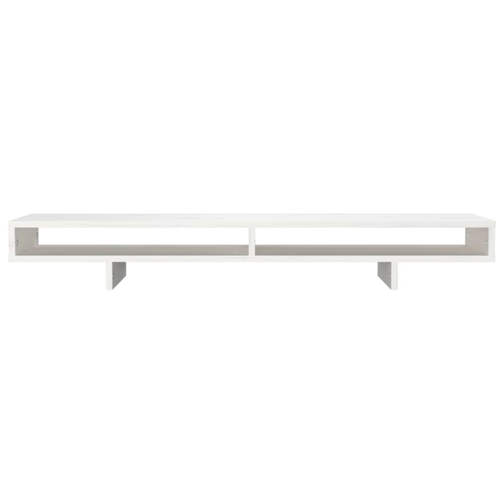 monitor stand, white, 100x27x14 cm, pine wood