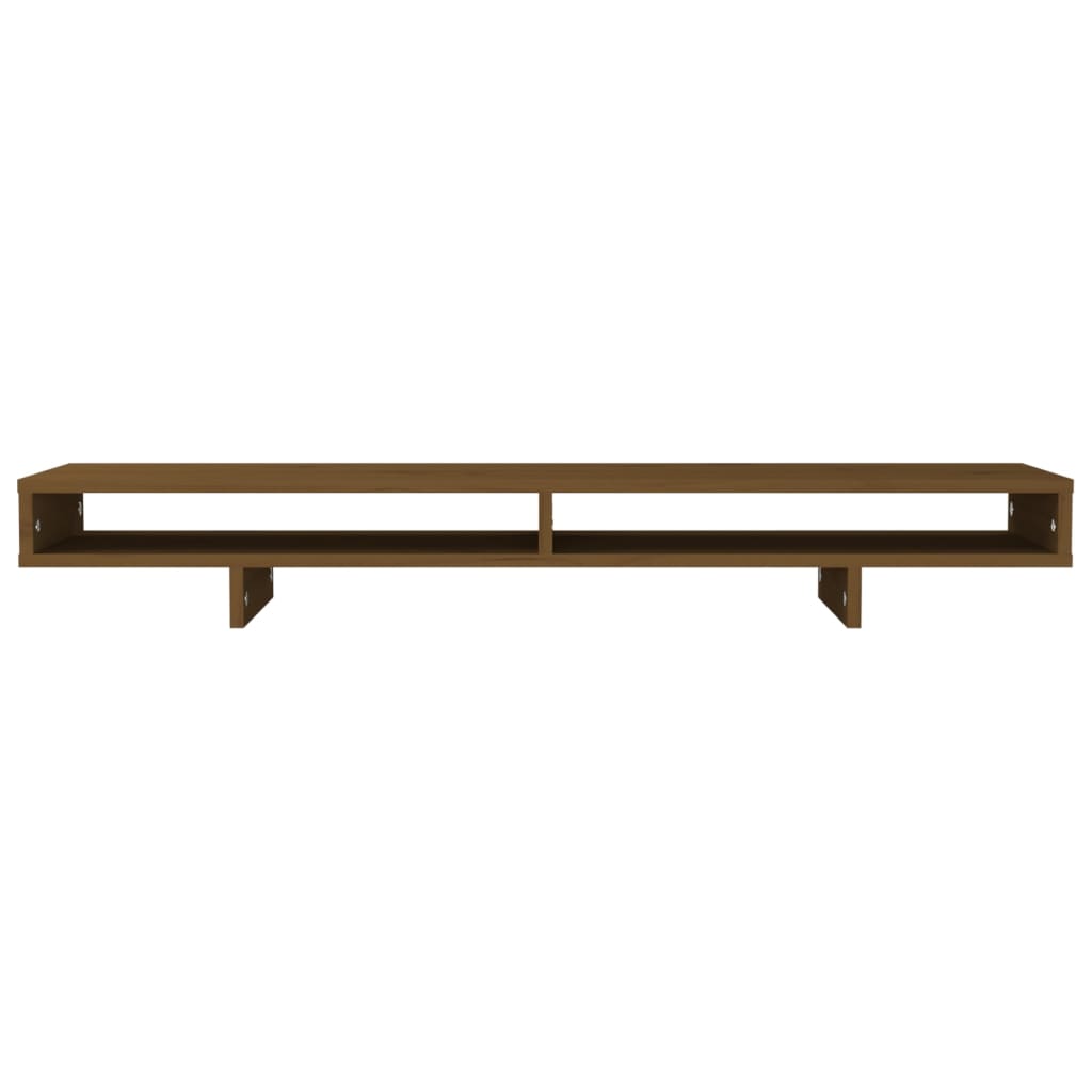 monitor stand, honey brown, 100x24x16 cm, pine wood