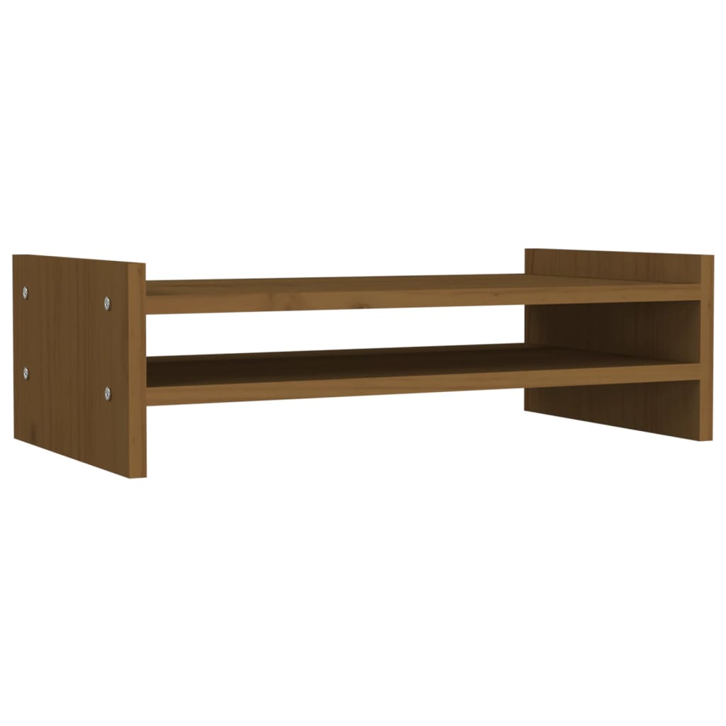 monitor stand, honey brown, 50 x 27 x 15 cm, pine wood