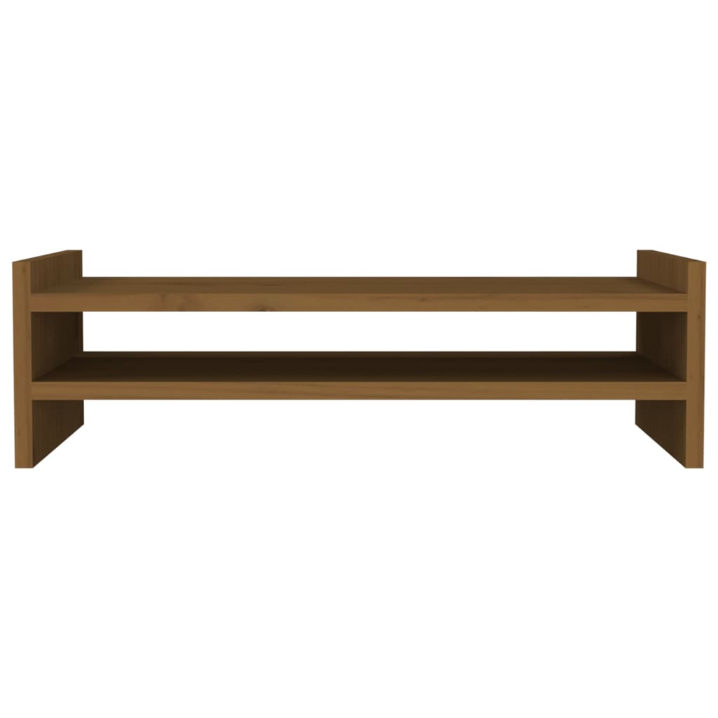 monitor stand, honey brown, 50 x 27 x 15 cm, pine wood