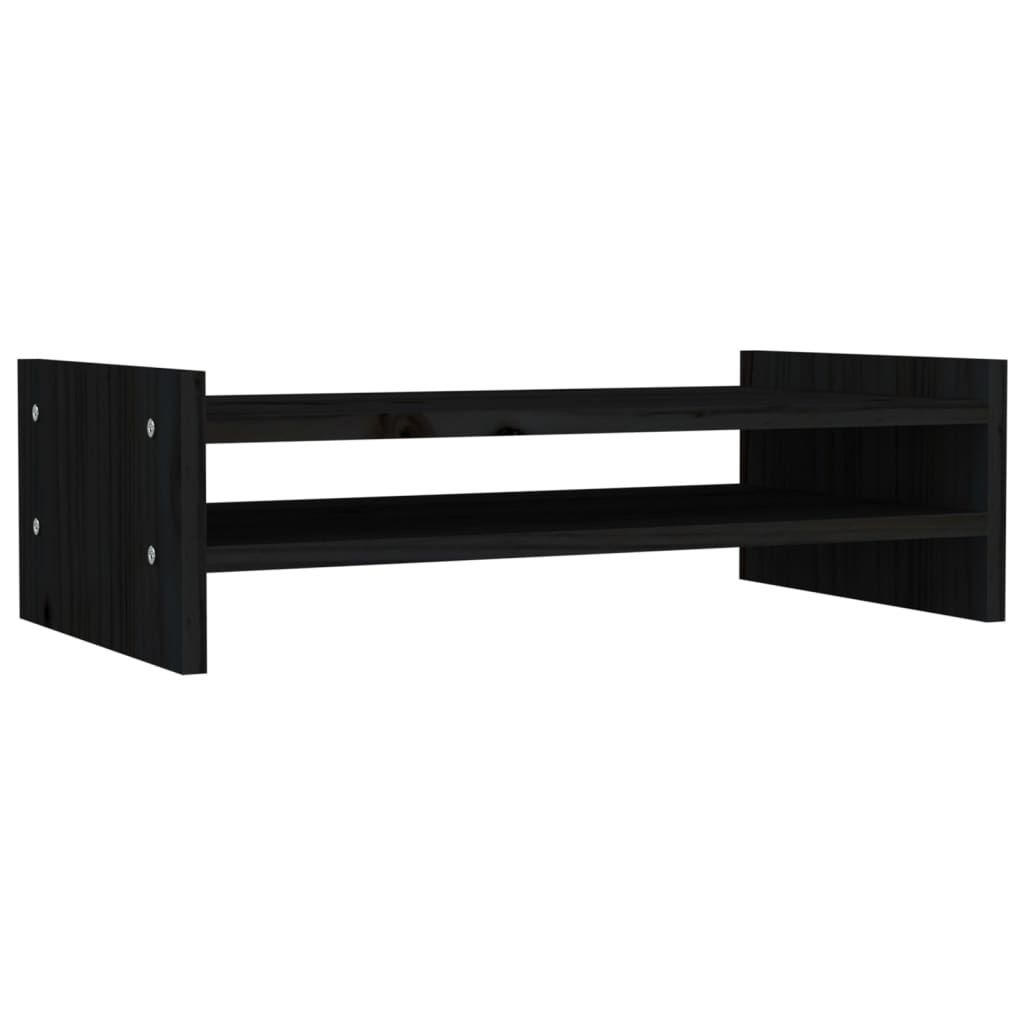 monitor stand, black, 50 x 27 x 15 cm, pine wood