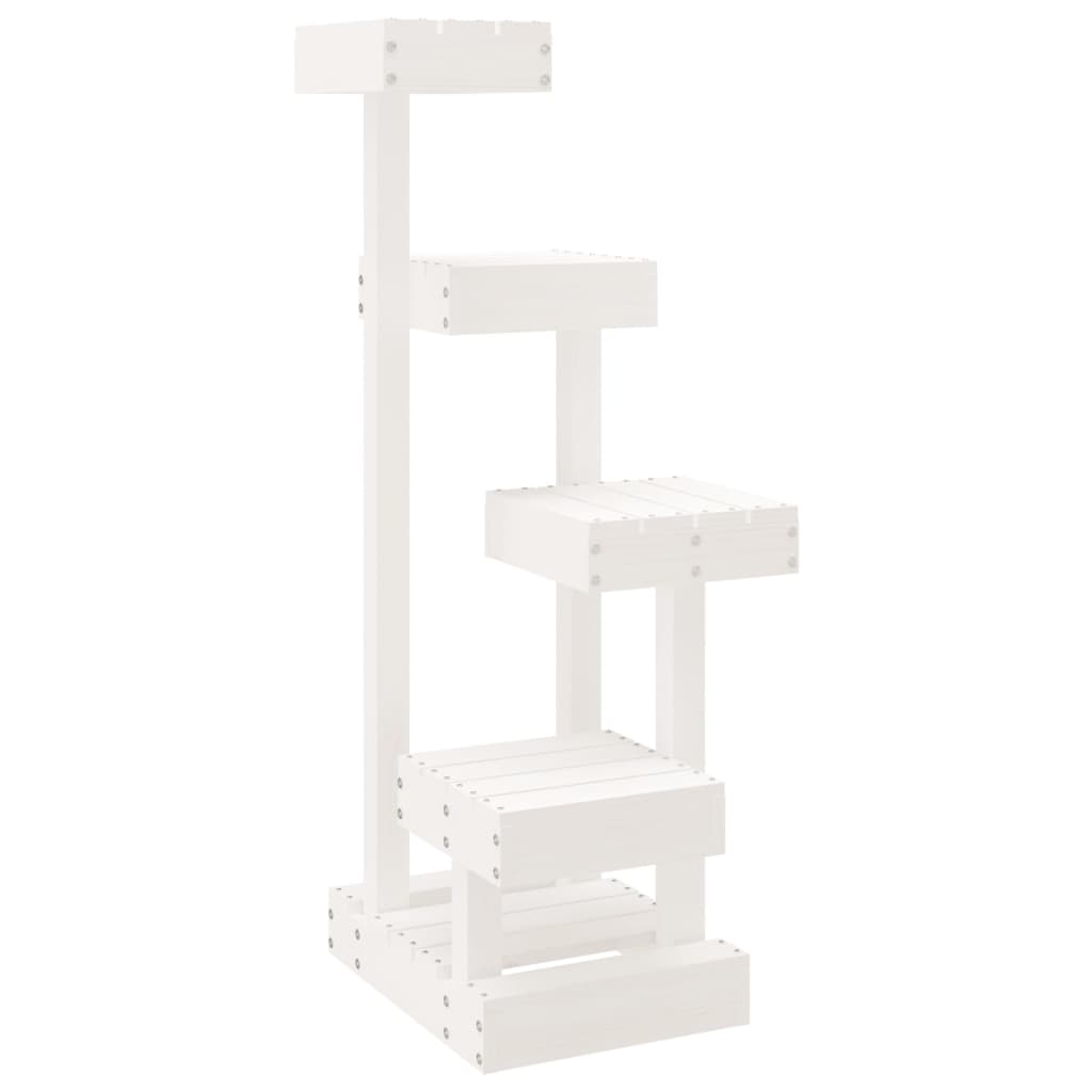 cat tree, white, 45.5 x 49 x 103 cm, pine wood