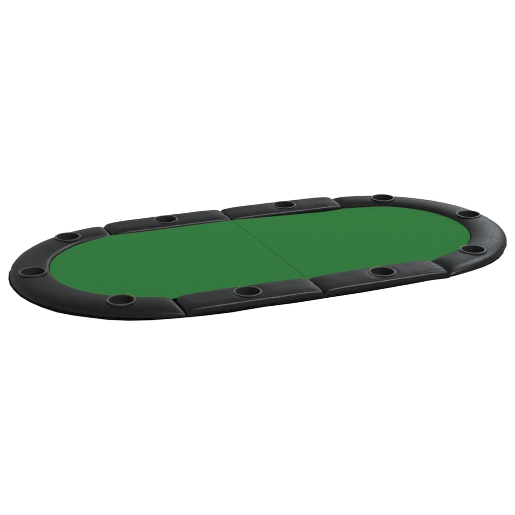 foldable poker tabletop for 10 players, green