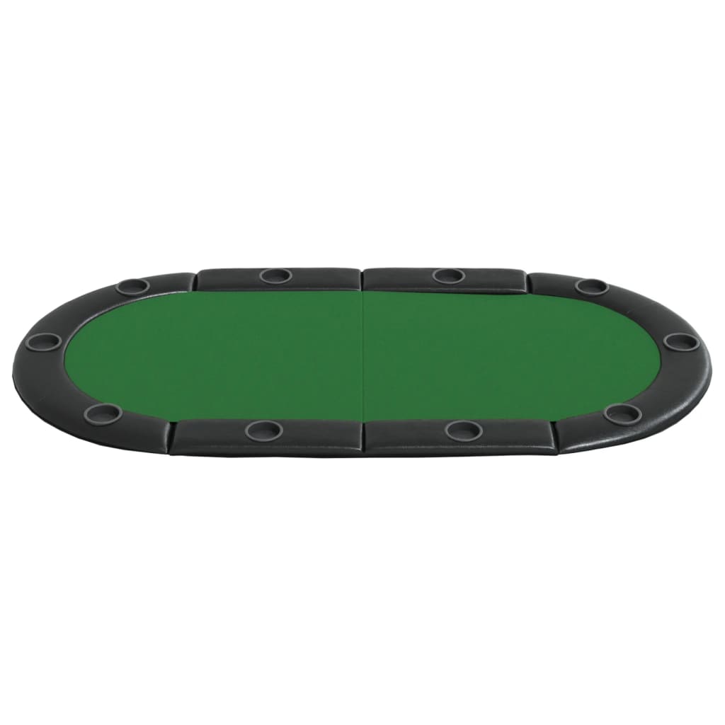 foldable poker tabletop for 10 players, green