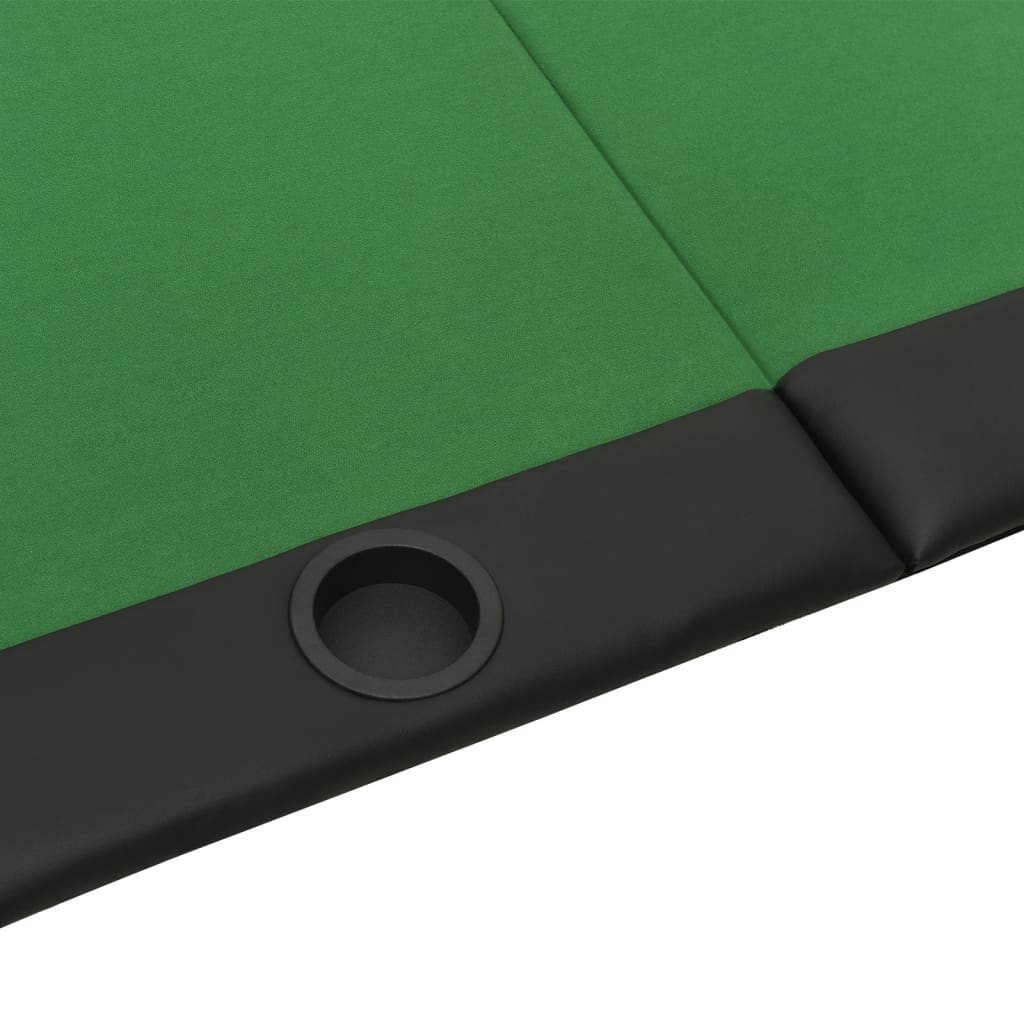 foldable poker tabletop for 10 players, green