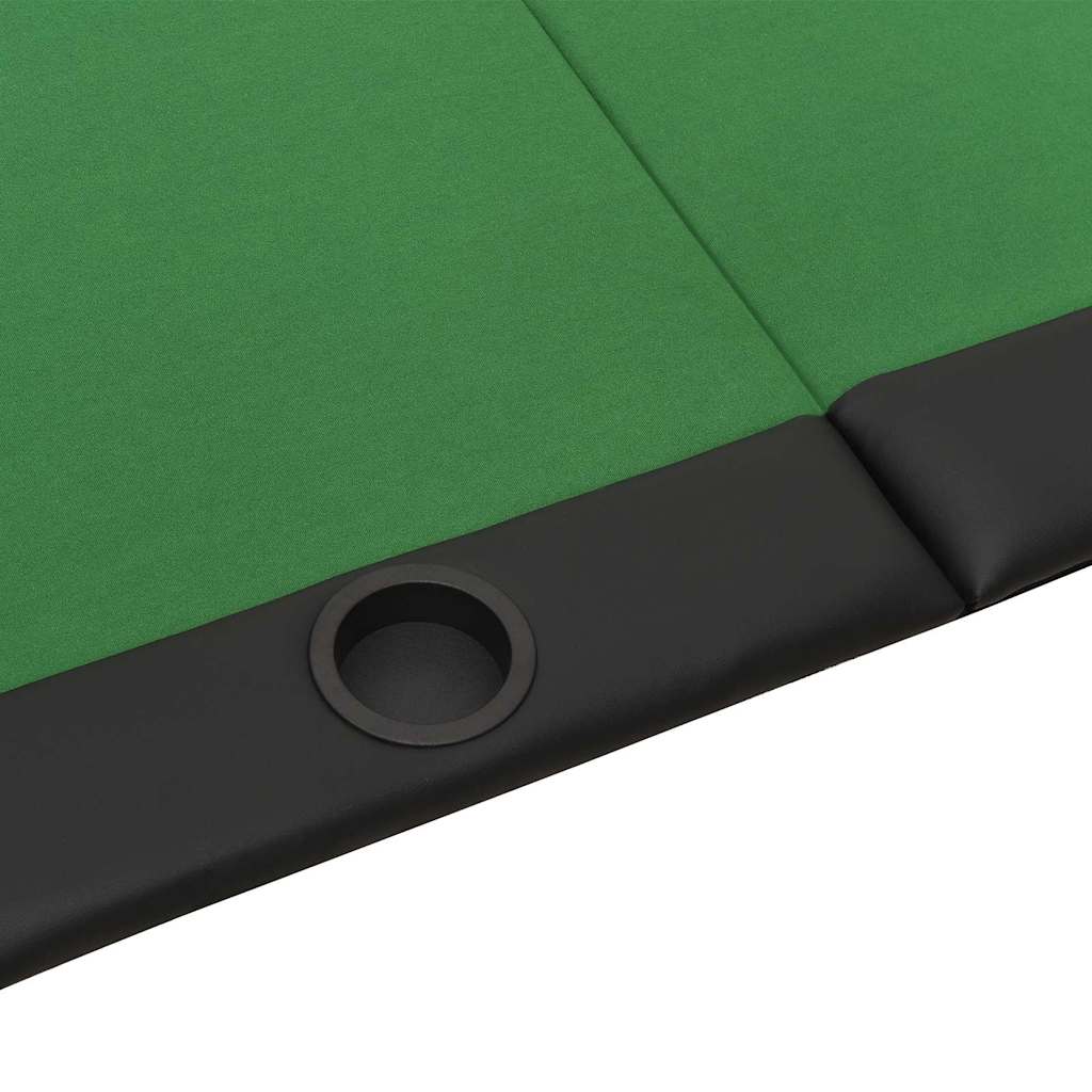 foldable poker table for 10 players, green, 207x106x76 cm