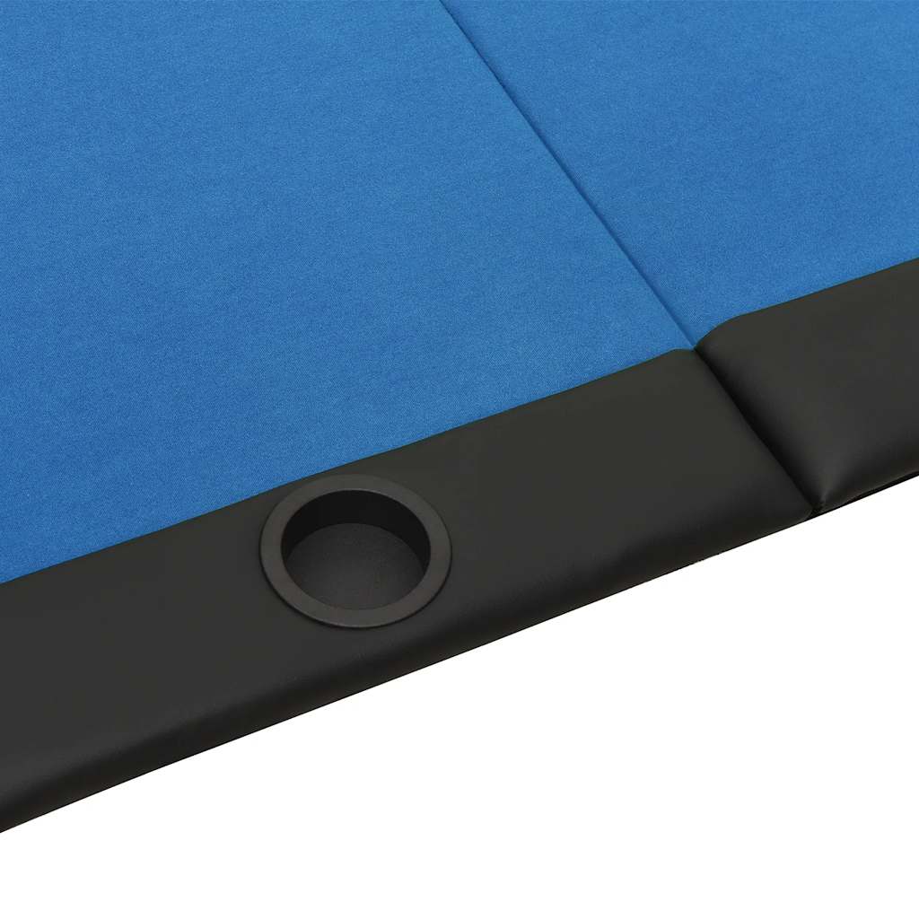 foldable poker table for 10 players, blue, 207x106x76 cm