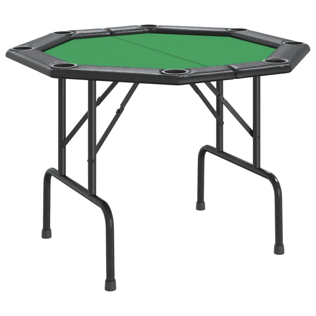 foldable poker table for 8 players, green, 108x108x75 cm