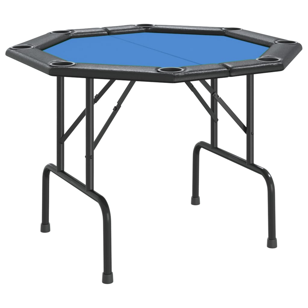 foldable poker table for 8 players, blue, 108x108x75 cm