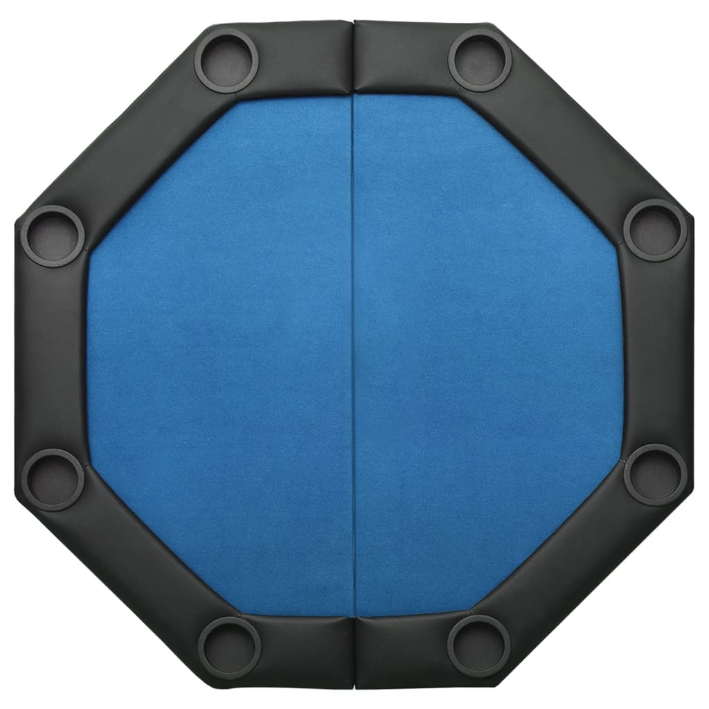 foldable poker table for 8 players, blue, 108x108x75 cm