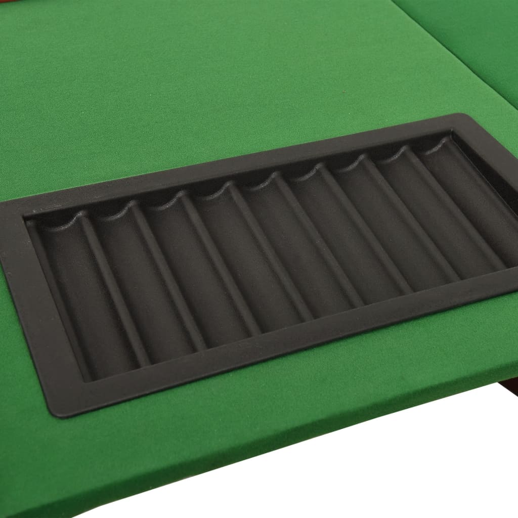 poker table with chip tray for 10 players, green, 160x80x75 cm