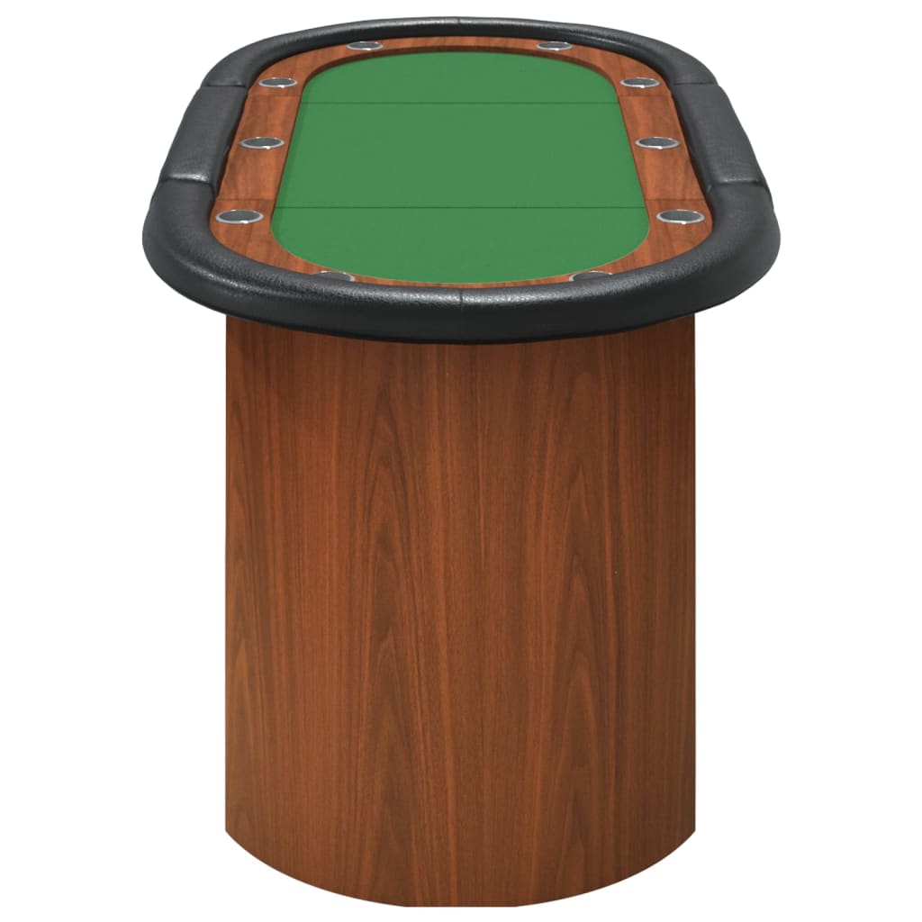 poker table for 10 players, green, 160x80x75 cm