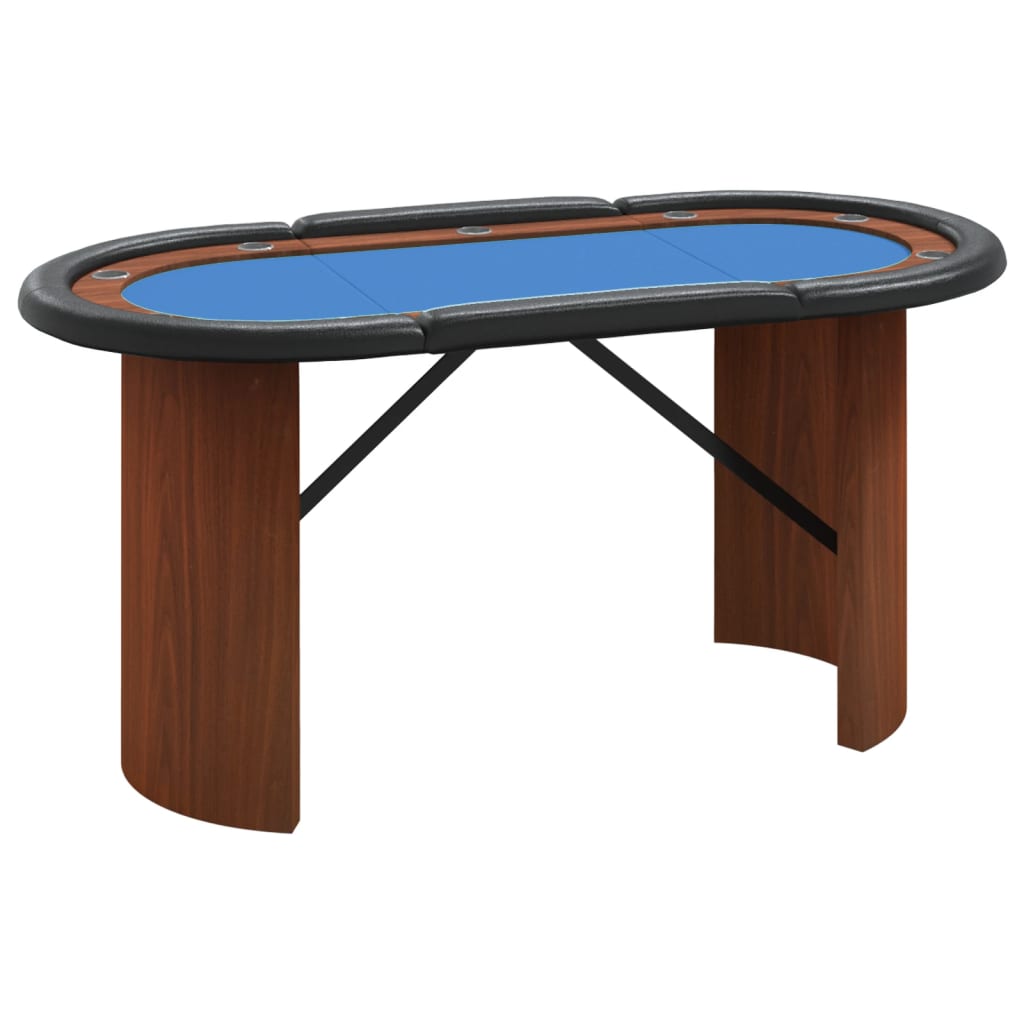 poker table for 10 players, blue, 160x80x75 cm