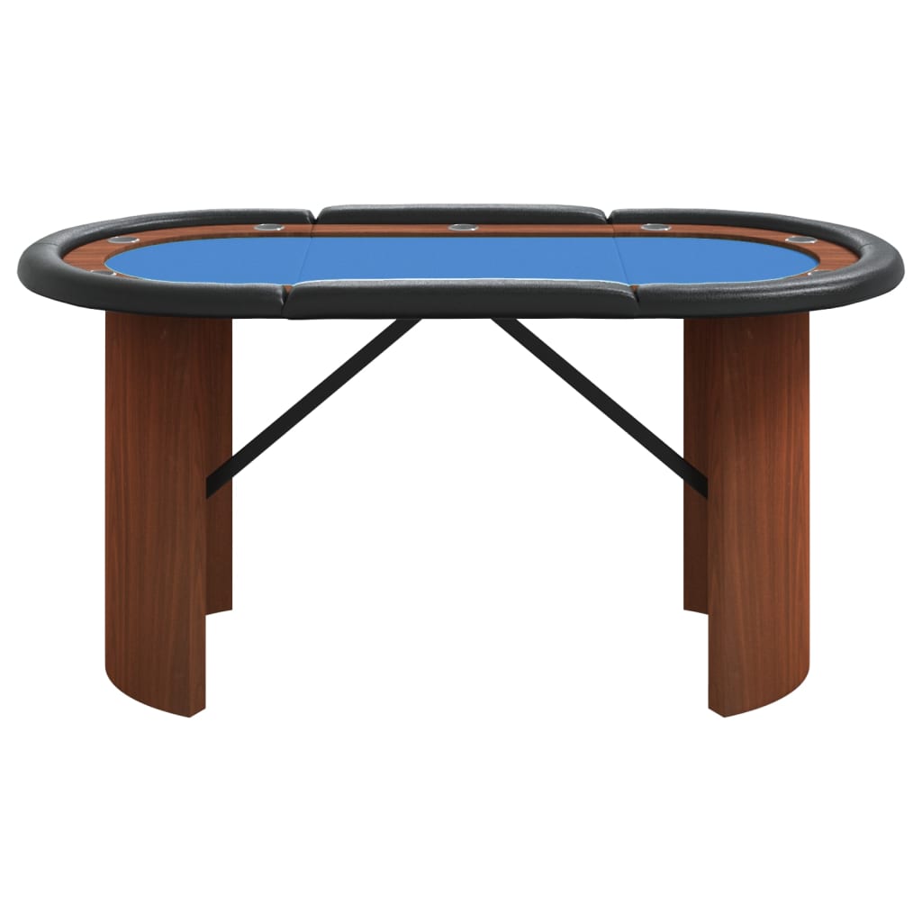 poker table for 10 players, blue, 160x80x75 cm