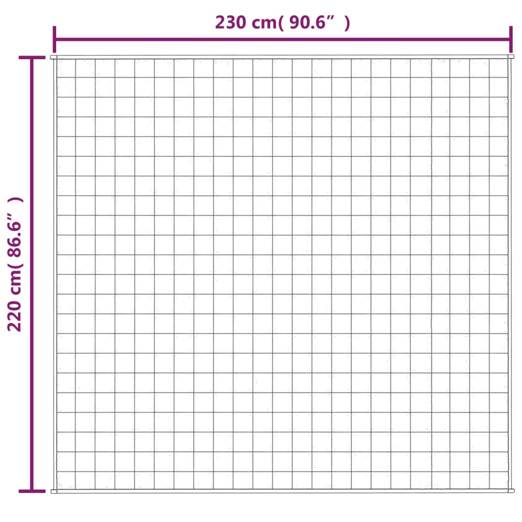 raskustekk sinine 220x230 cm 11 kg kangas