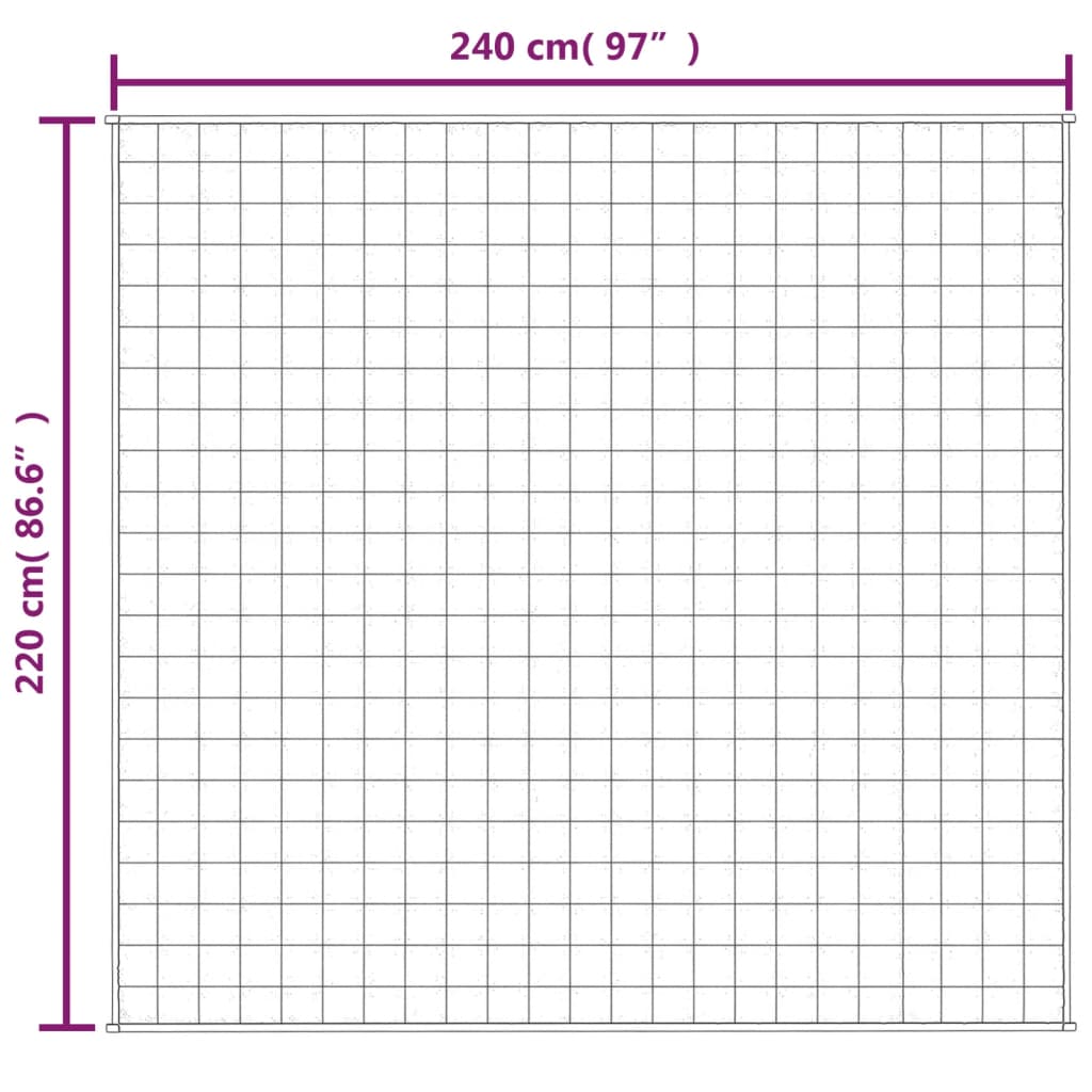 raskustekk sinine 220x240 cm 11 kg kangas