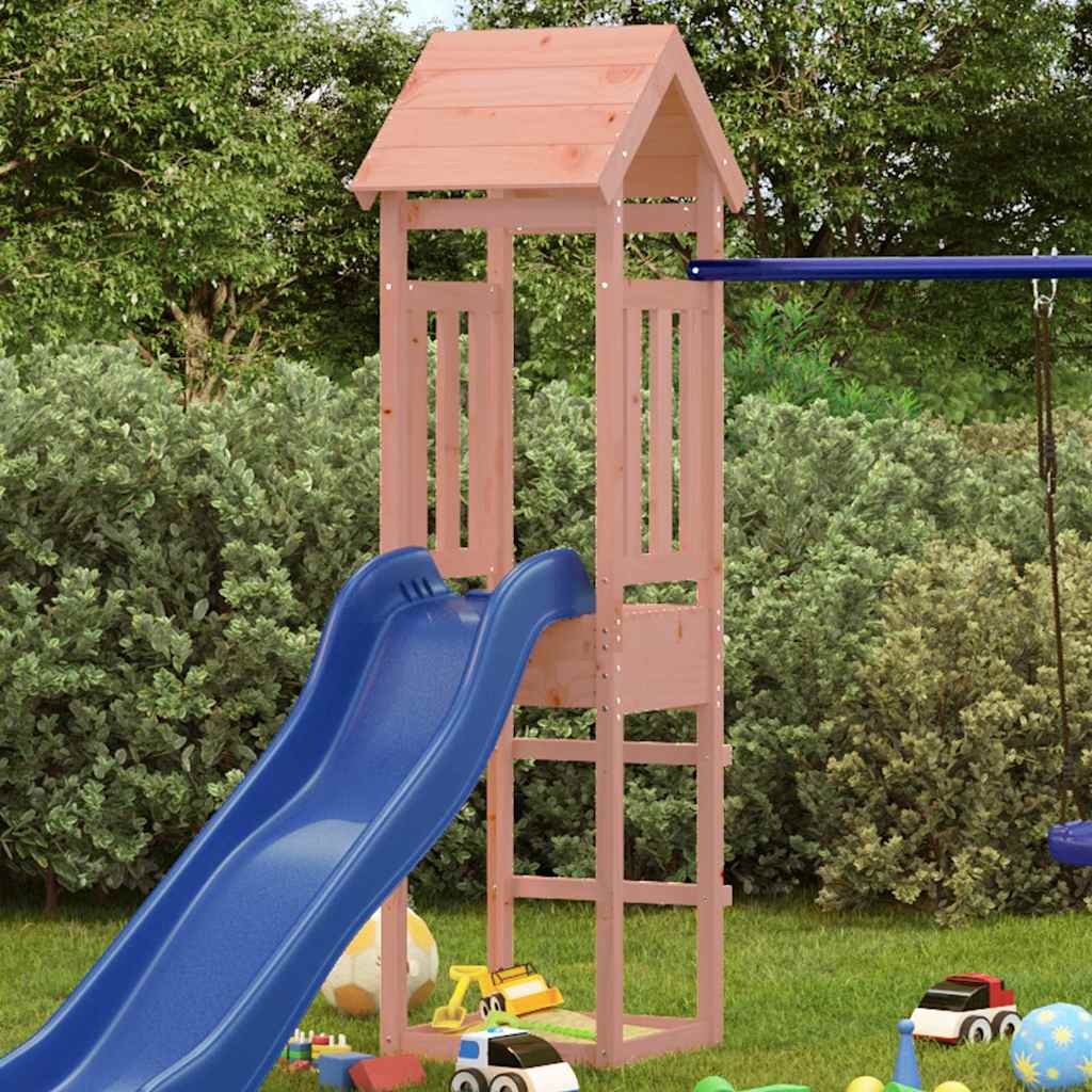 play tower, 52.5 x 46.5 x 206.5 cm, rough-hewn wood