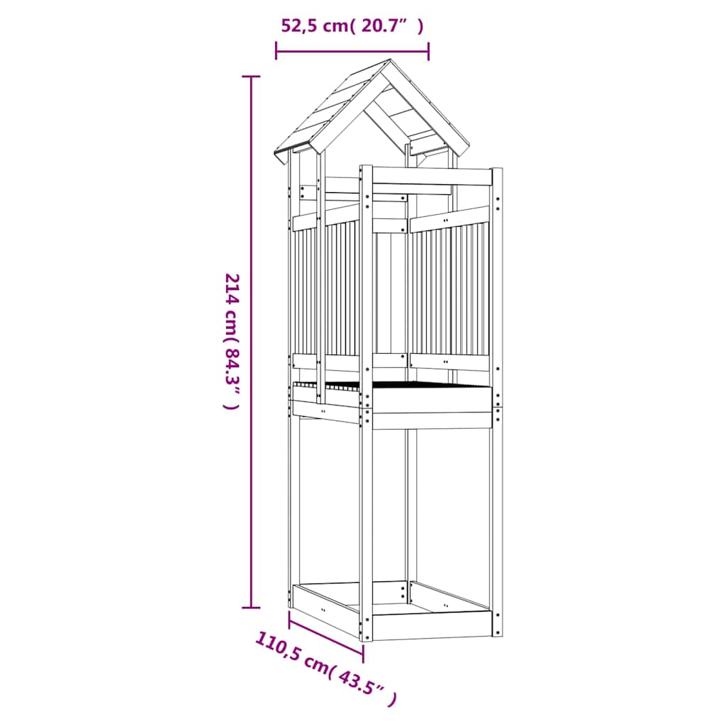 play tower, 52.5 x 110.5 x 214 cm, pine wood