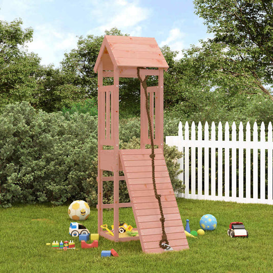 playhouse with climbing wall, rough wood