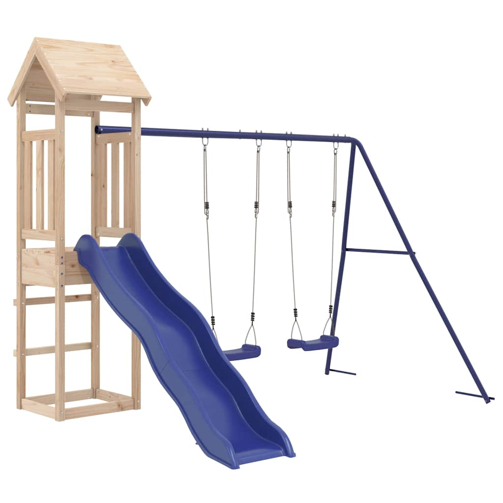 outdoor playground, pine wood