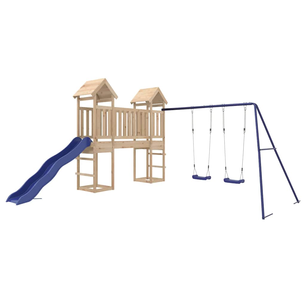 outdoor playground, pine wood