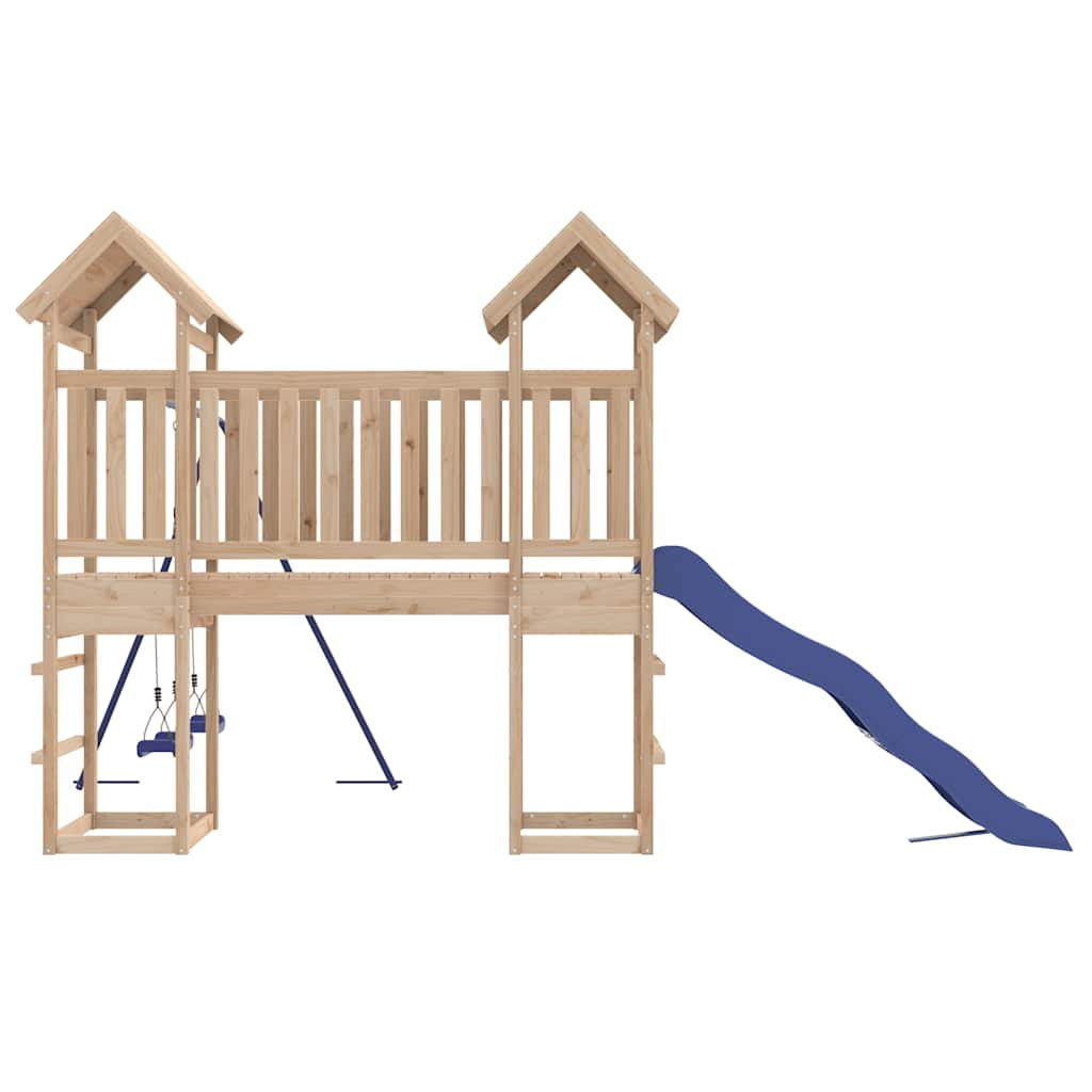 outdoor playground, pine wood