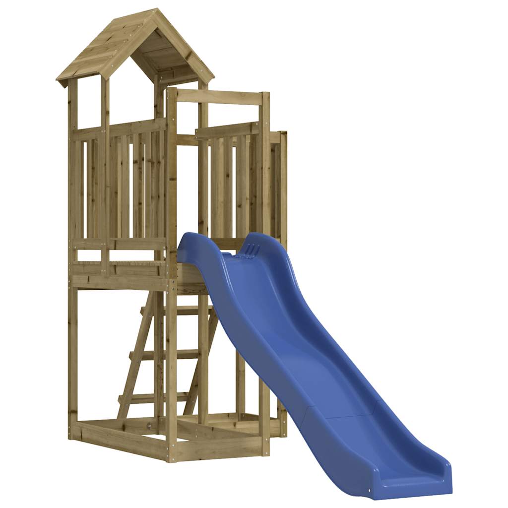 outdoor playground, impregnated pine wood