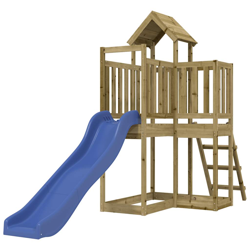 outdoor playground, impregnated pine wood