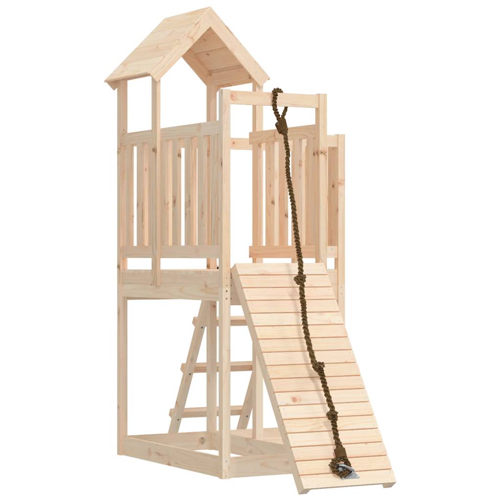 playhouse with climbing wall, pine wood