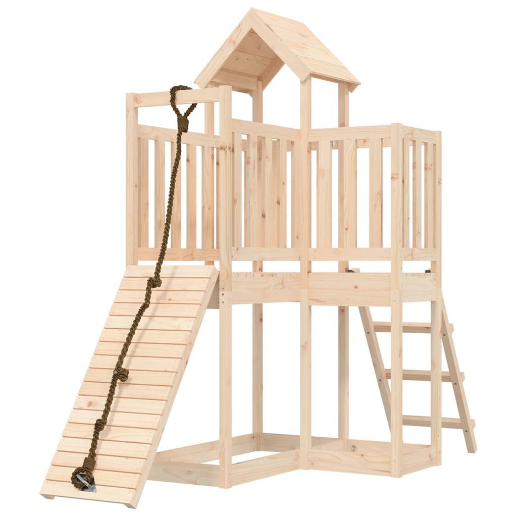 playhouse with climbing wall, pine wood