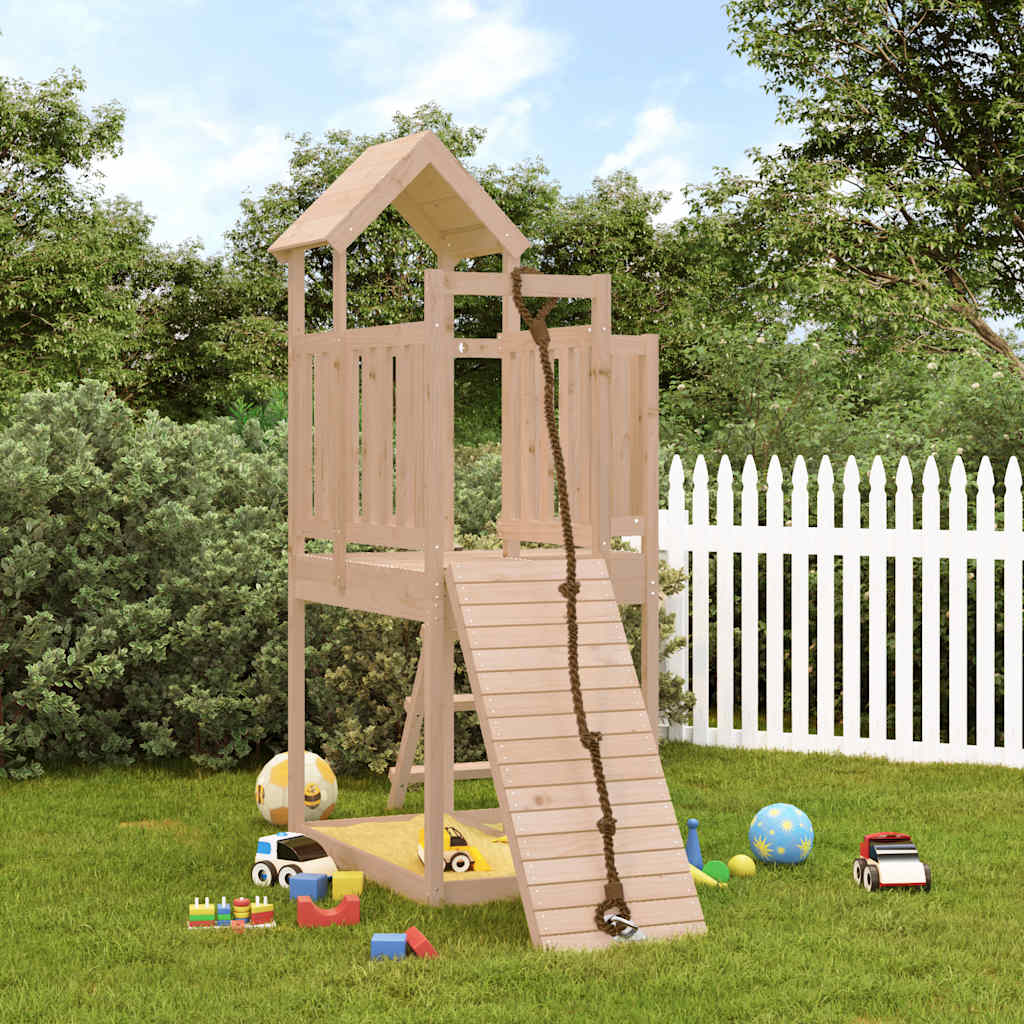 playhouse with climbing wall, pine wood