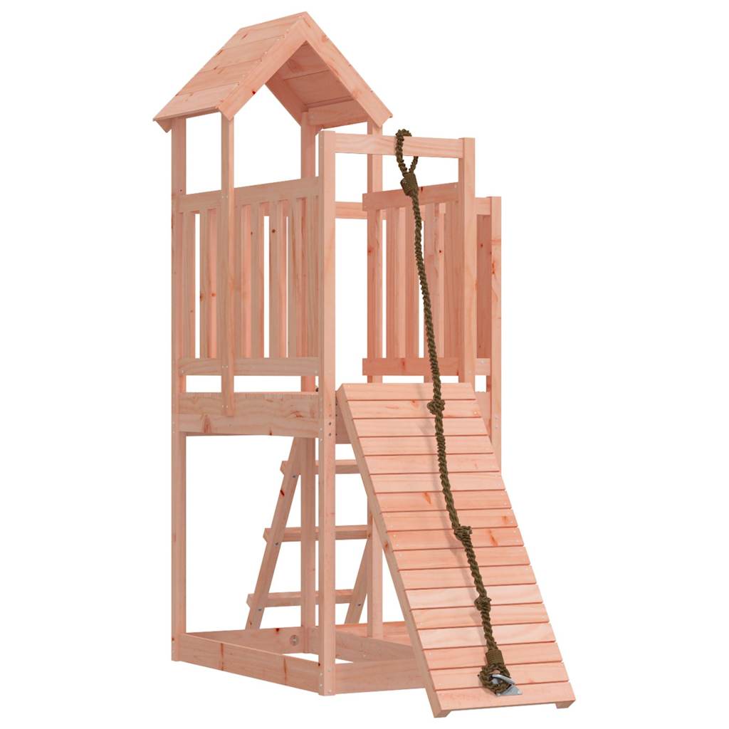 playhouse with climbing wall, rough wood