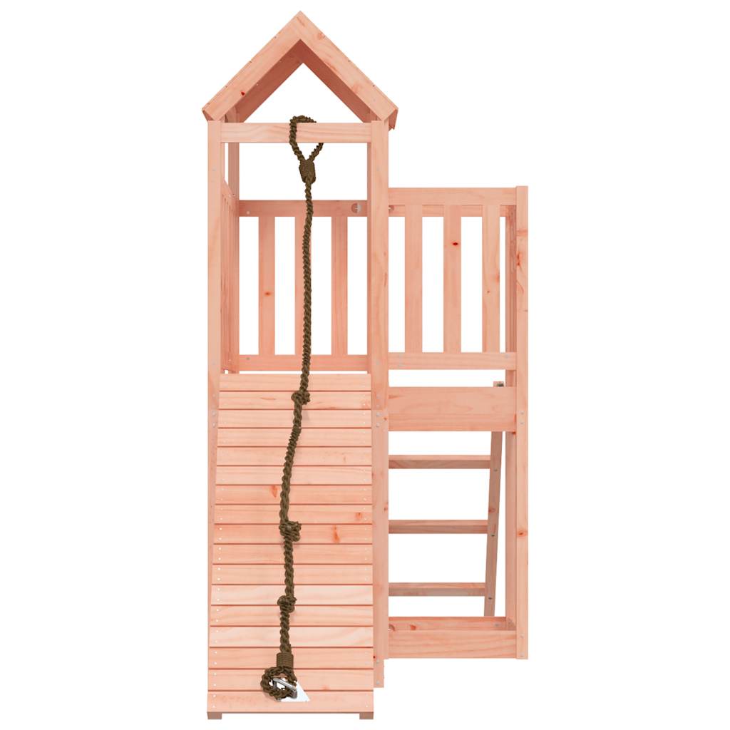 playhouse with climbing wall, rough wood