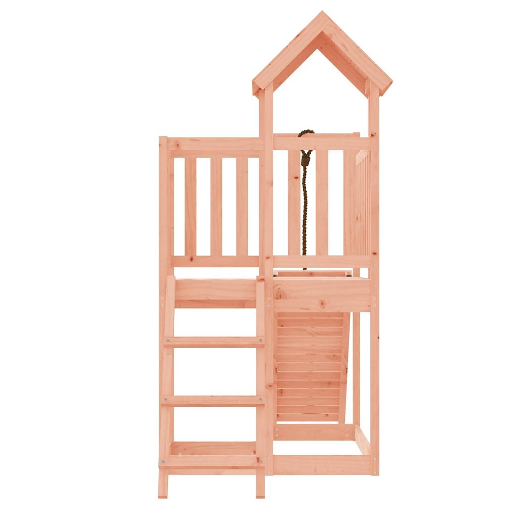 playhouse with climbing wall, rough wood