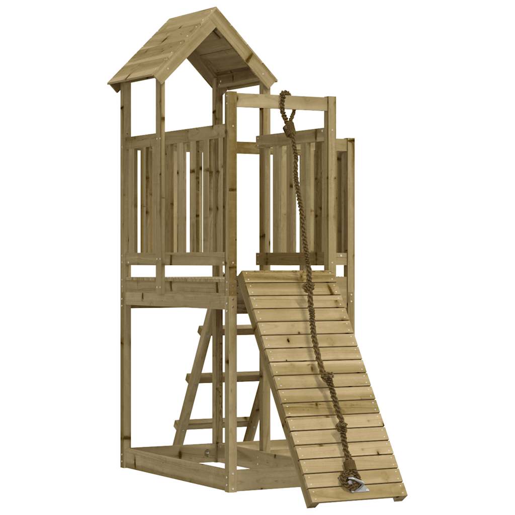 playhouse with climbing wall, impregnated pine wood