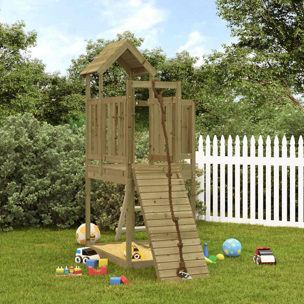 playhouse with climbing wall, impregnated pine wood