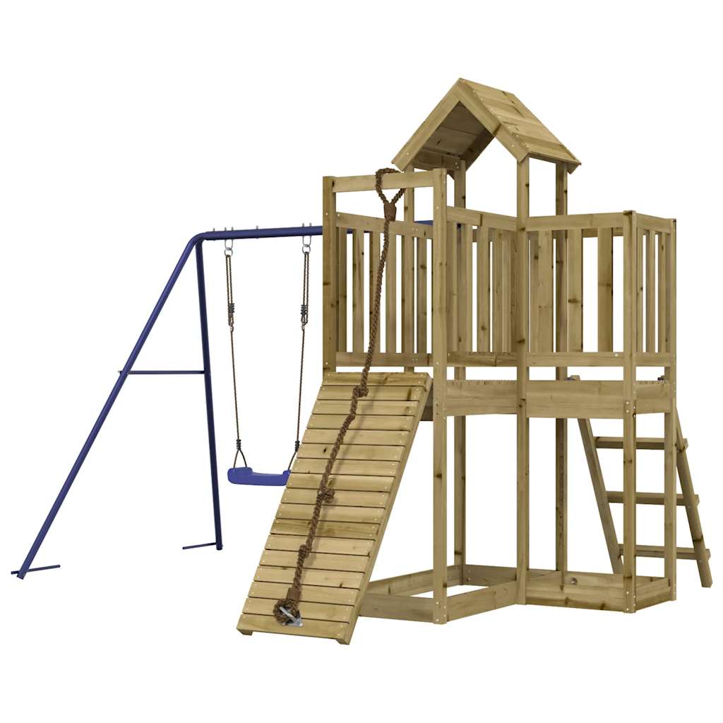 outdoor playground, impregnated pine wood