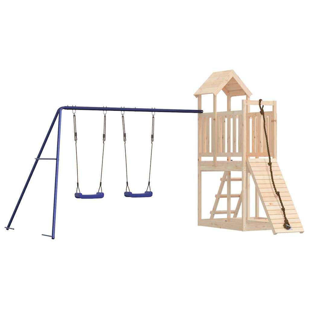 outdoor playground, pine wood