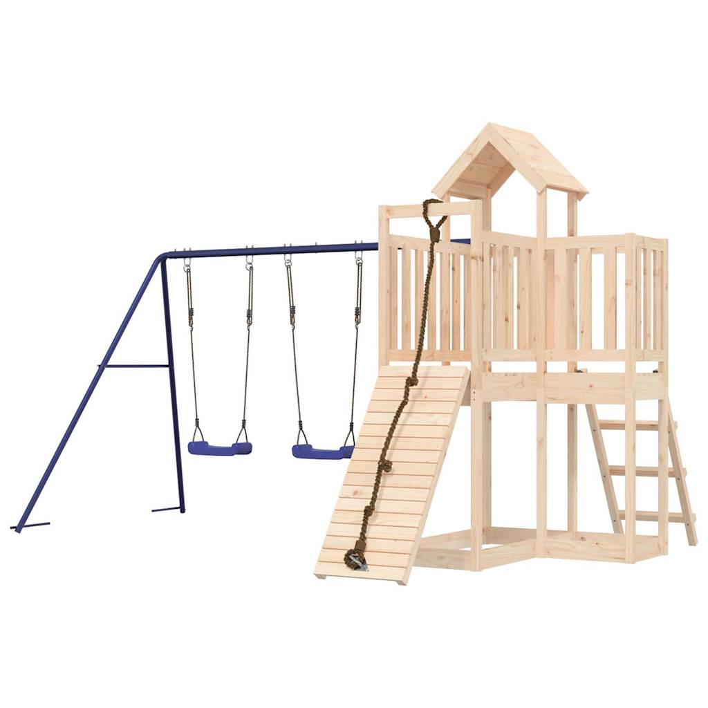 outdoor playground, pine wood