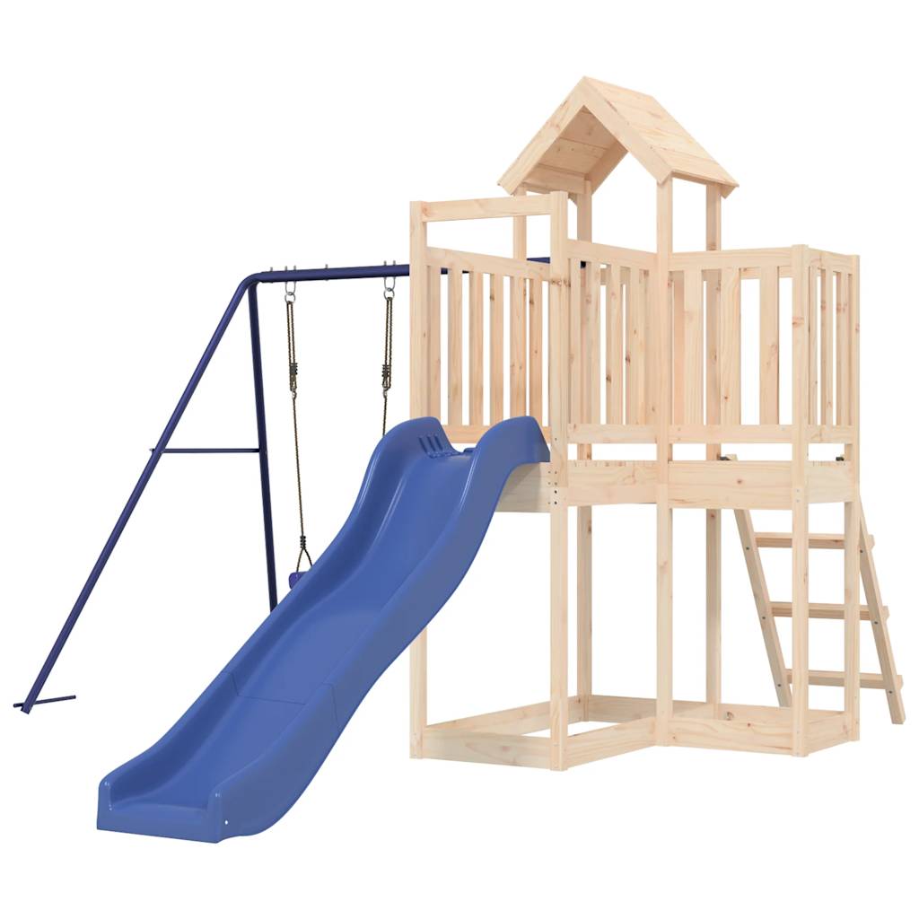 outdoor playground, pine wood