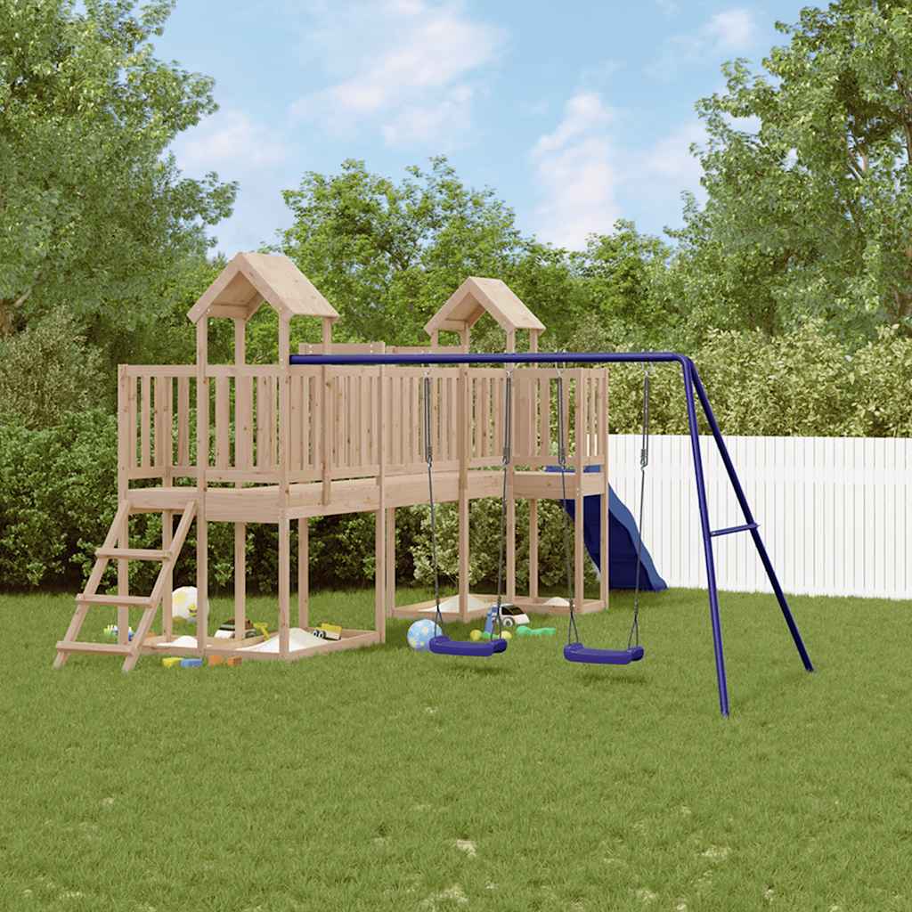 outdoor playground, pine wood