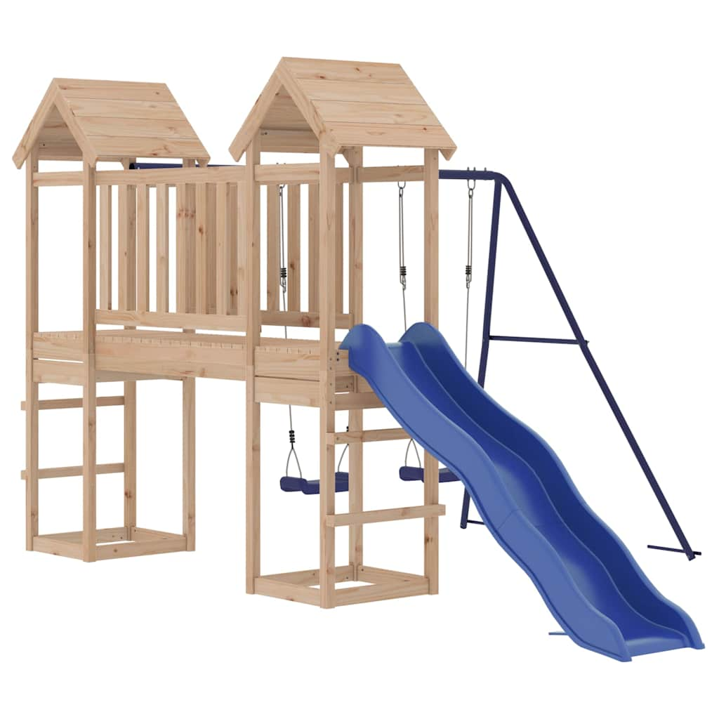 outdoor playground, pine wood