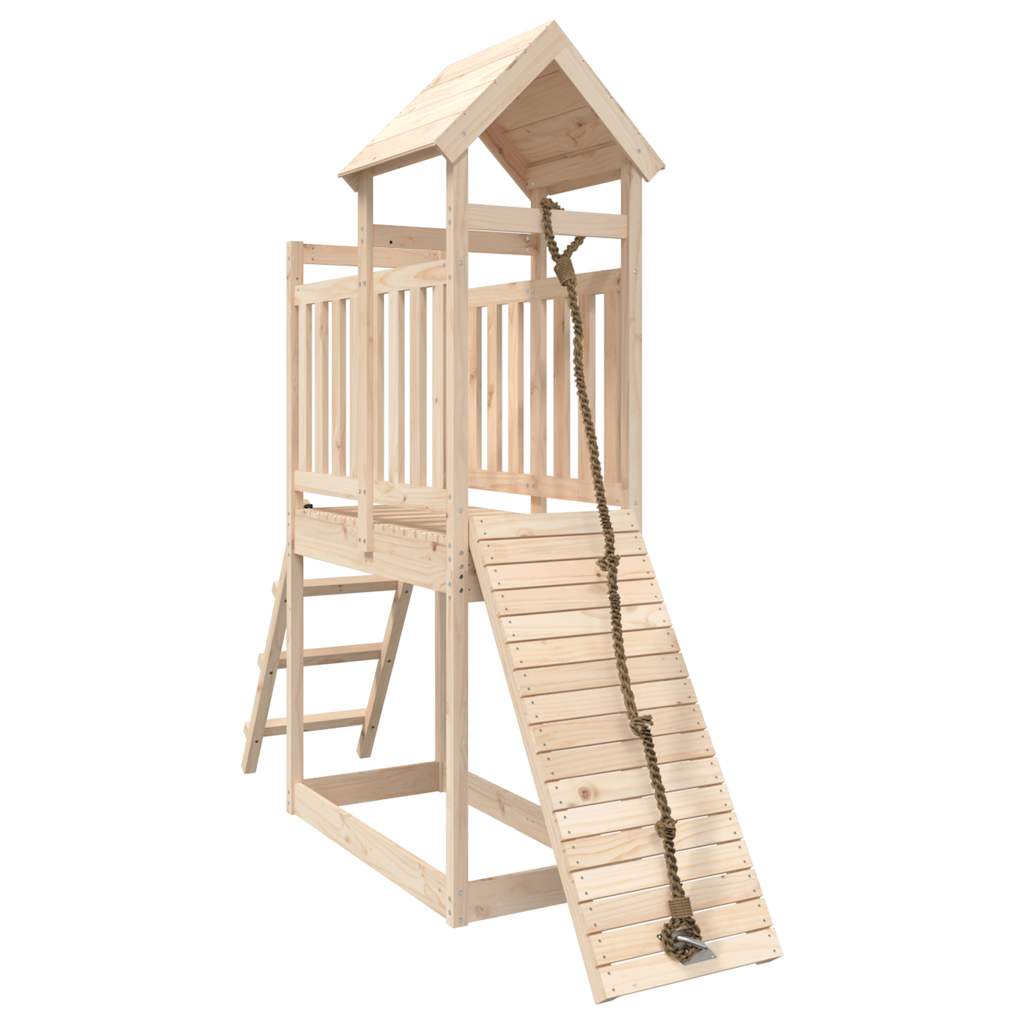 playhouse with climbing wall, pine wood