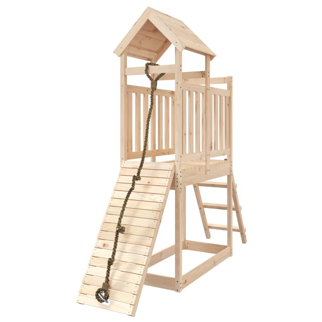 playhouse with climbing wall, pine wood