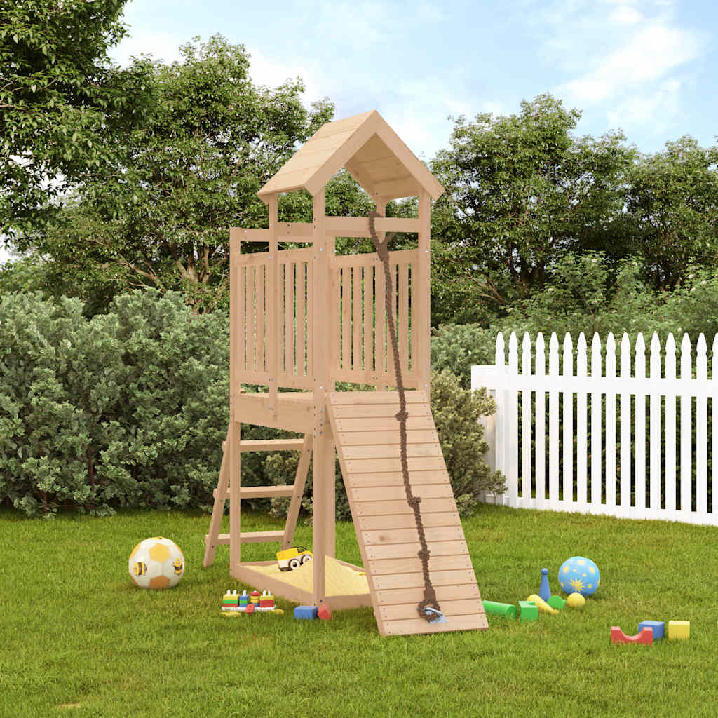 playhouse with climbing wall, pine wood