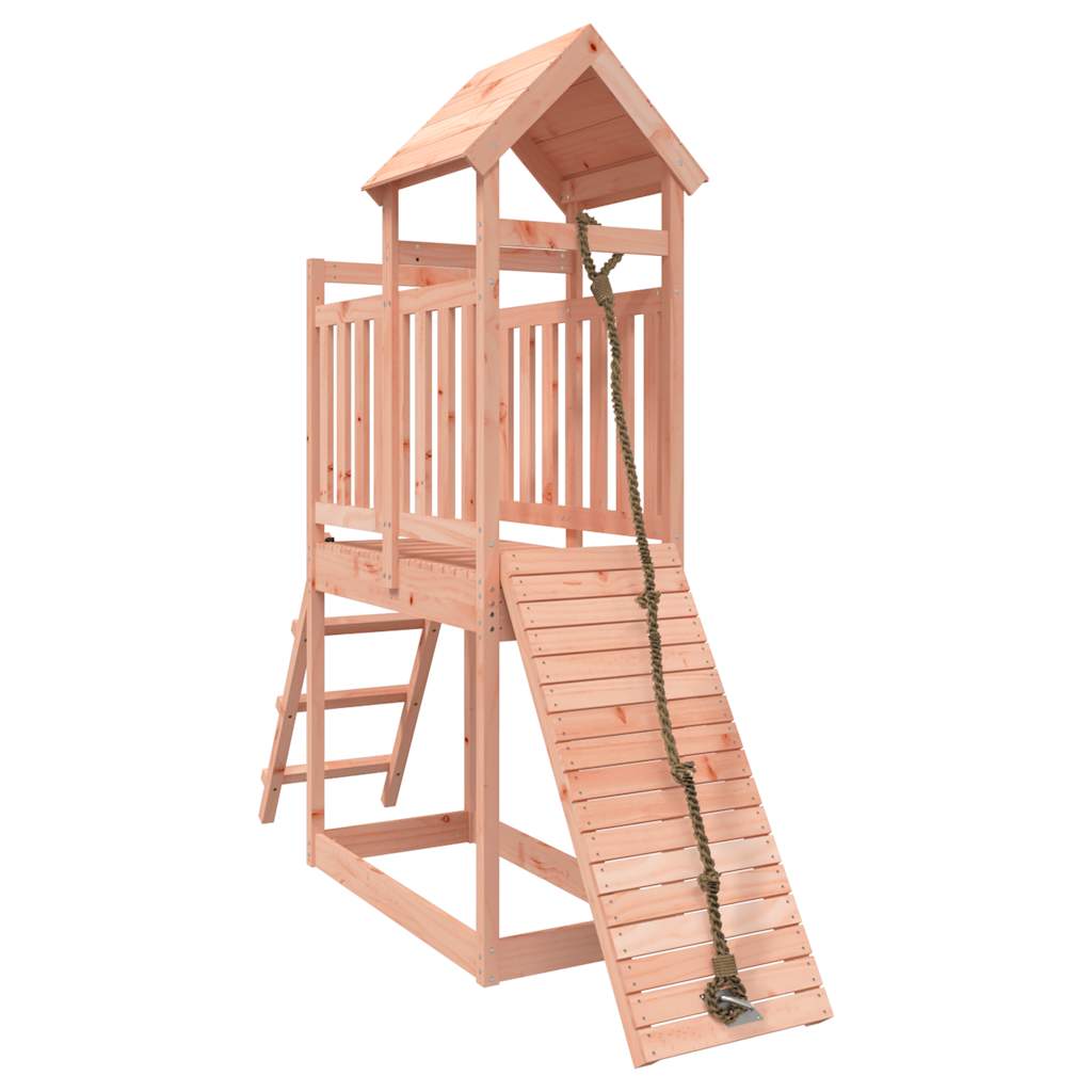 playhouse with climbing wall, rough wood